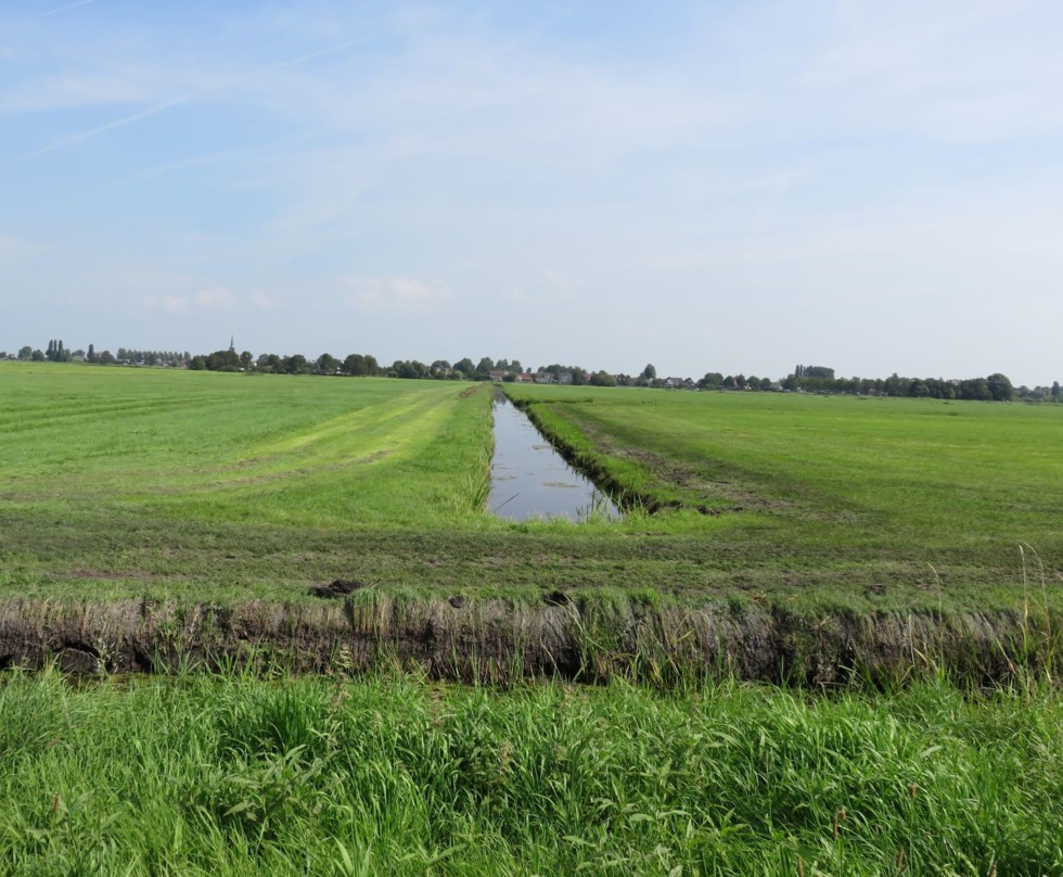 Foto: onderwaterdrainage ten behoeve van agrarisch gebruik