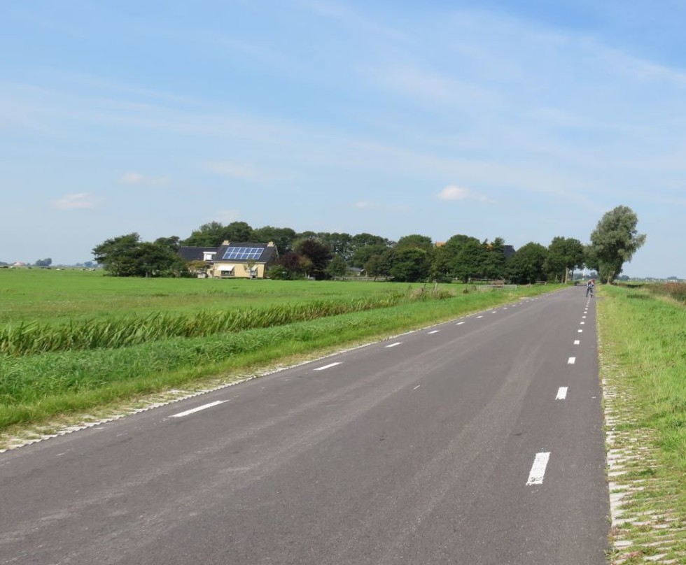 Foto: Erfbeplanting en bosjes vormen groene eilanden in het landschap