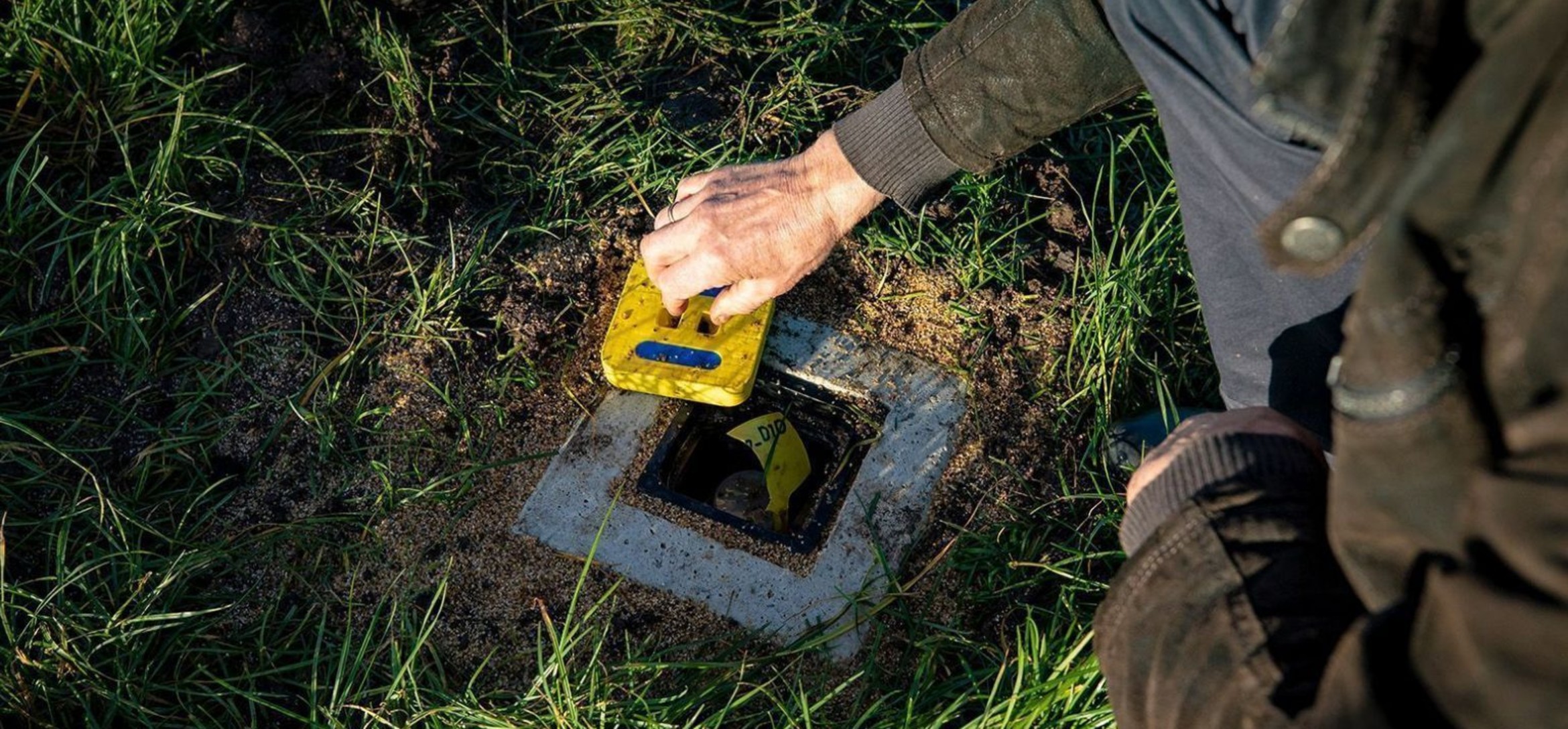 Foto van een meetpunt van Boeren meten Water