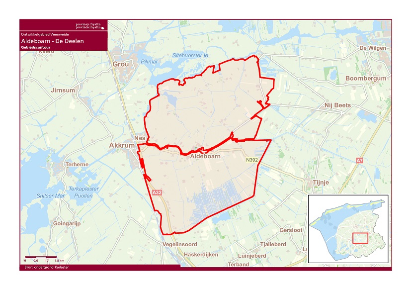 Gebiedscontourkaart Aldeboarn-de Deelen