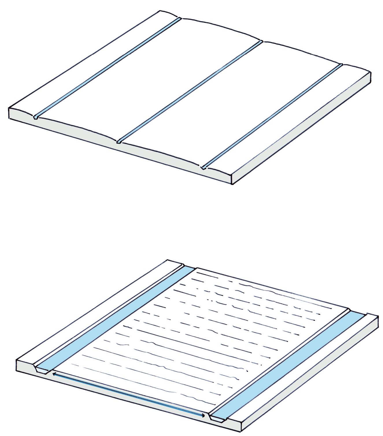 Illustratie van onderwaterdrainage